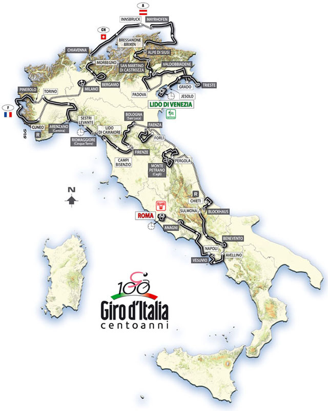 Giro d'Italia 2009 Route Map We were just thrilled to hear that this 
