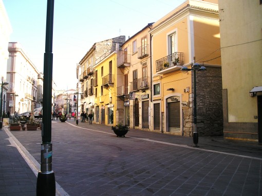 Pedestrain Zone in Benevento, Campania, Southern Italy